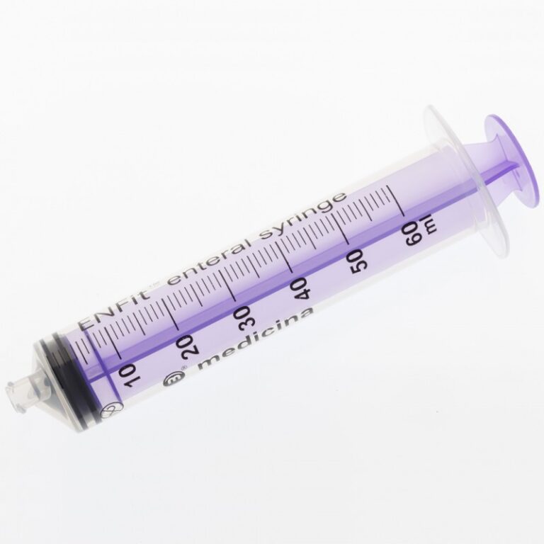 LPE60 60ml Syringe Purple Enfit Connector Pack/60 Care Homes in