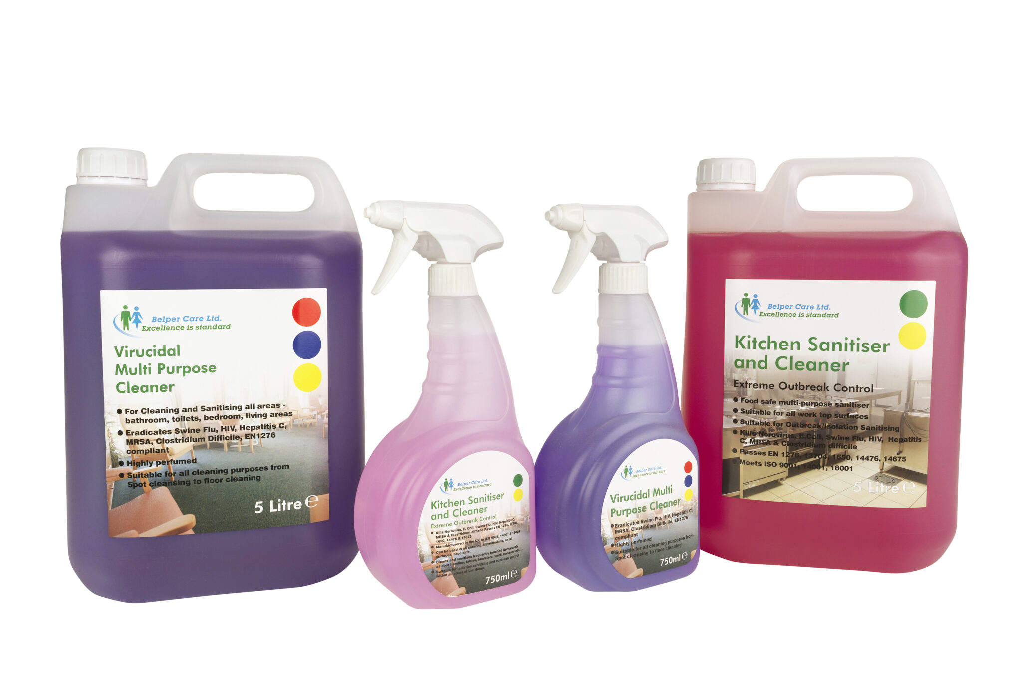 Colour Coded Product Range Belper Care