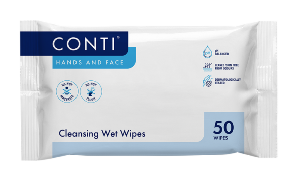 Patient Wet Hand and Face Wipe 24pk x 50